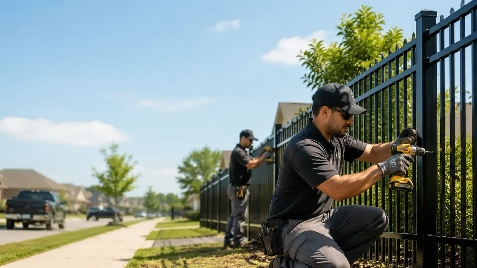 Metal Fence Installation in Montgomery, LA